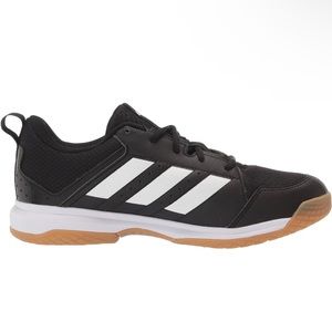 black and white adidas court shoes